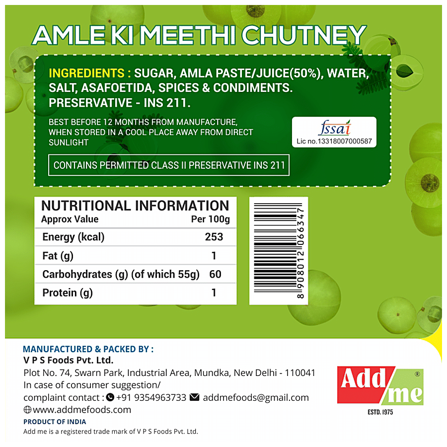 Add Me Amle Ki Meethi Chutney - Handmade