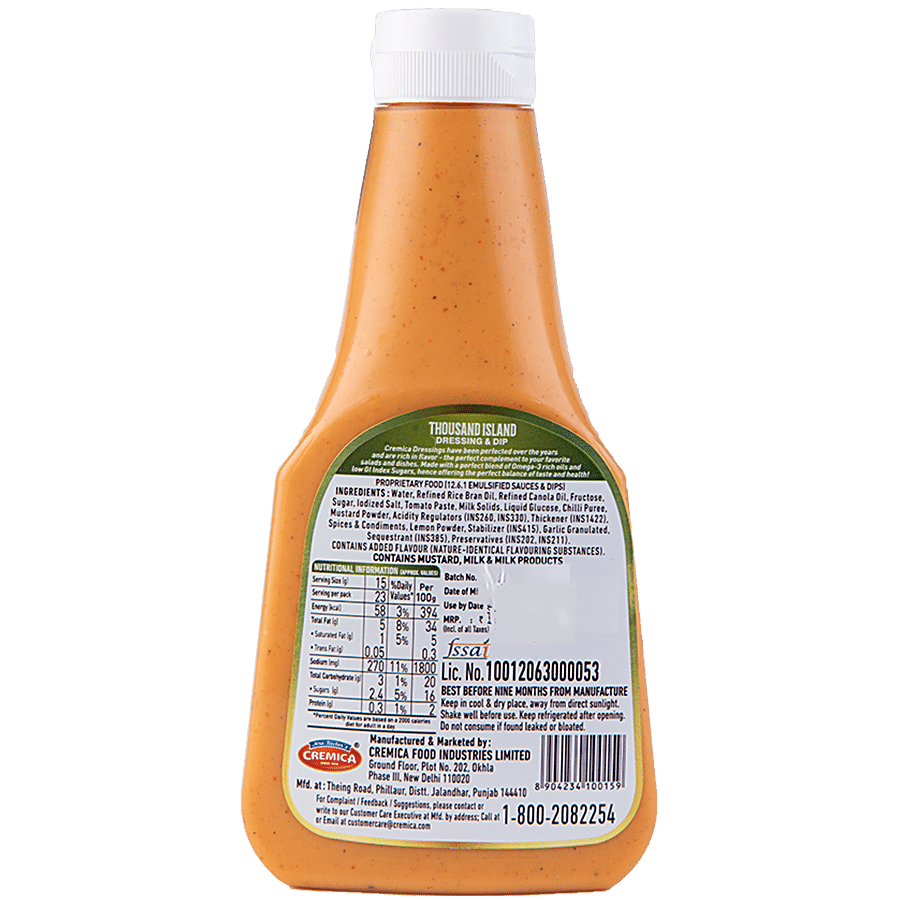 Cremica Salad Dressing - Thousand Island