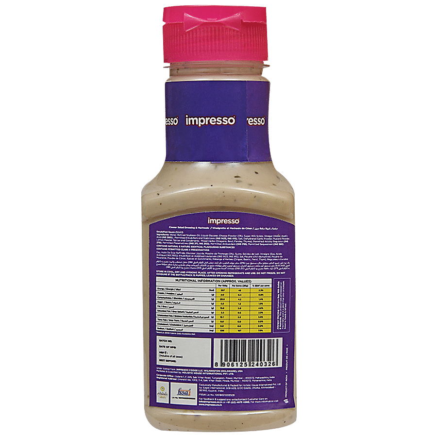 IMPRESSO Caeser Salad Dressing & Marinade - Nuts Free & No Cholesterol