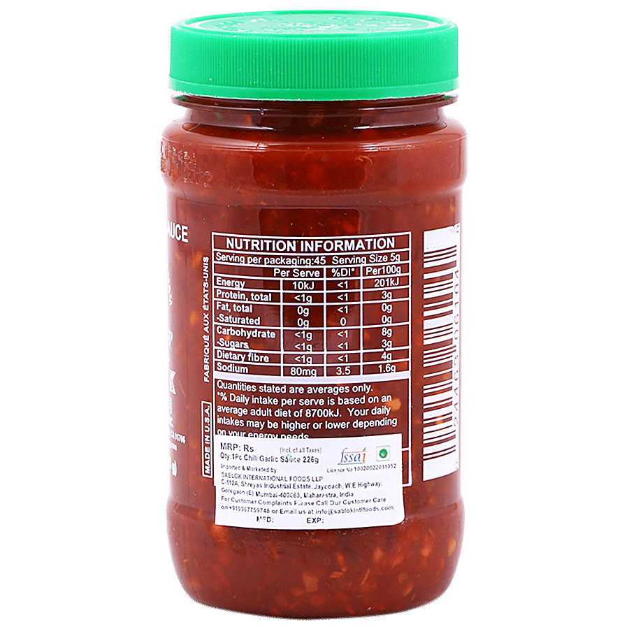 Tuong Ot Sriracha Chili Garlic Sauce - Spicy