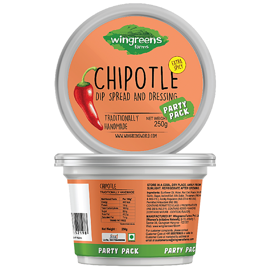 Wingreens Farms Chipotle Dip Spread - Rich In Vitamins