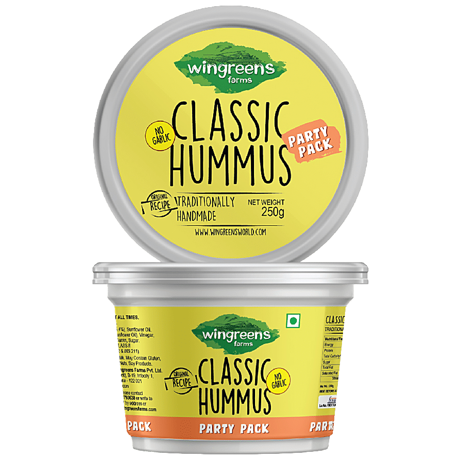 Wingreens Farms Classic Hummus - With No Garlic