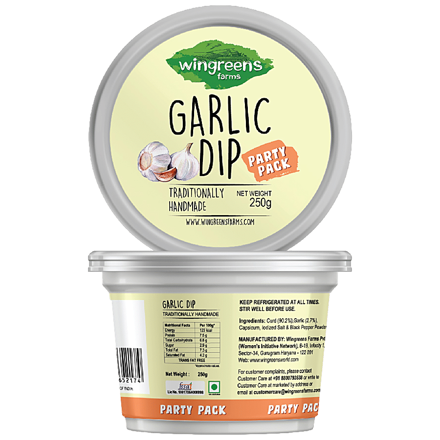 Wingreens Farms Garlic Dip - Traditionally Handmade