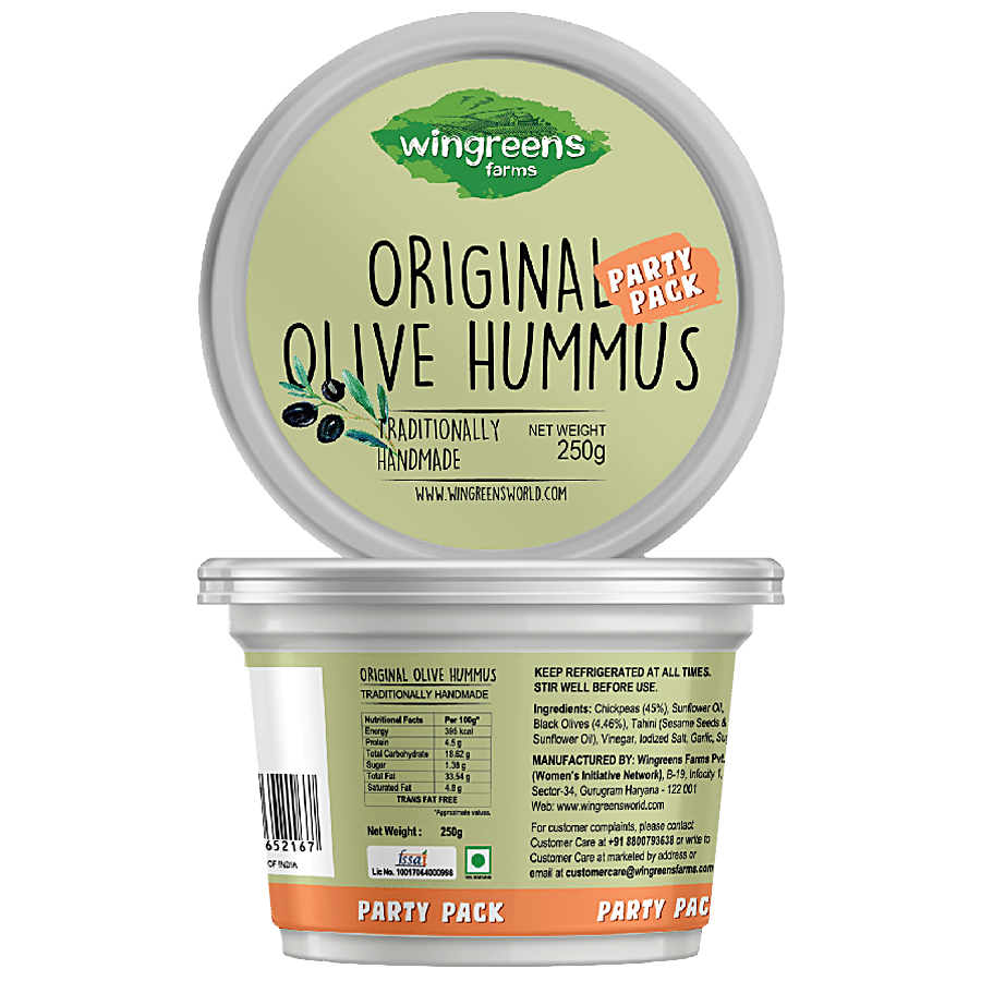 Wingreens Farms Original Olive Hummus - Traditionally Handmade