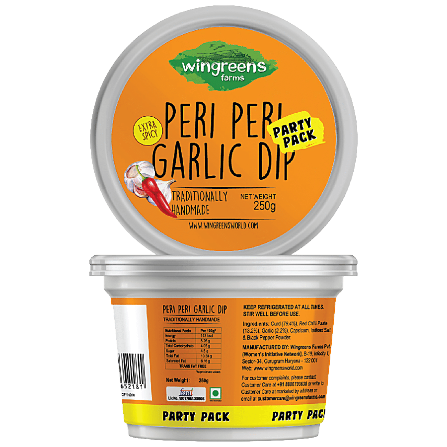 Wingreens Farms Peri Peri Garlic Dip - Traditionally Handmade