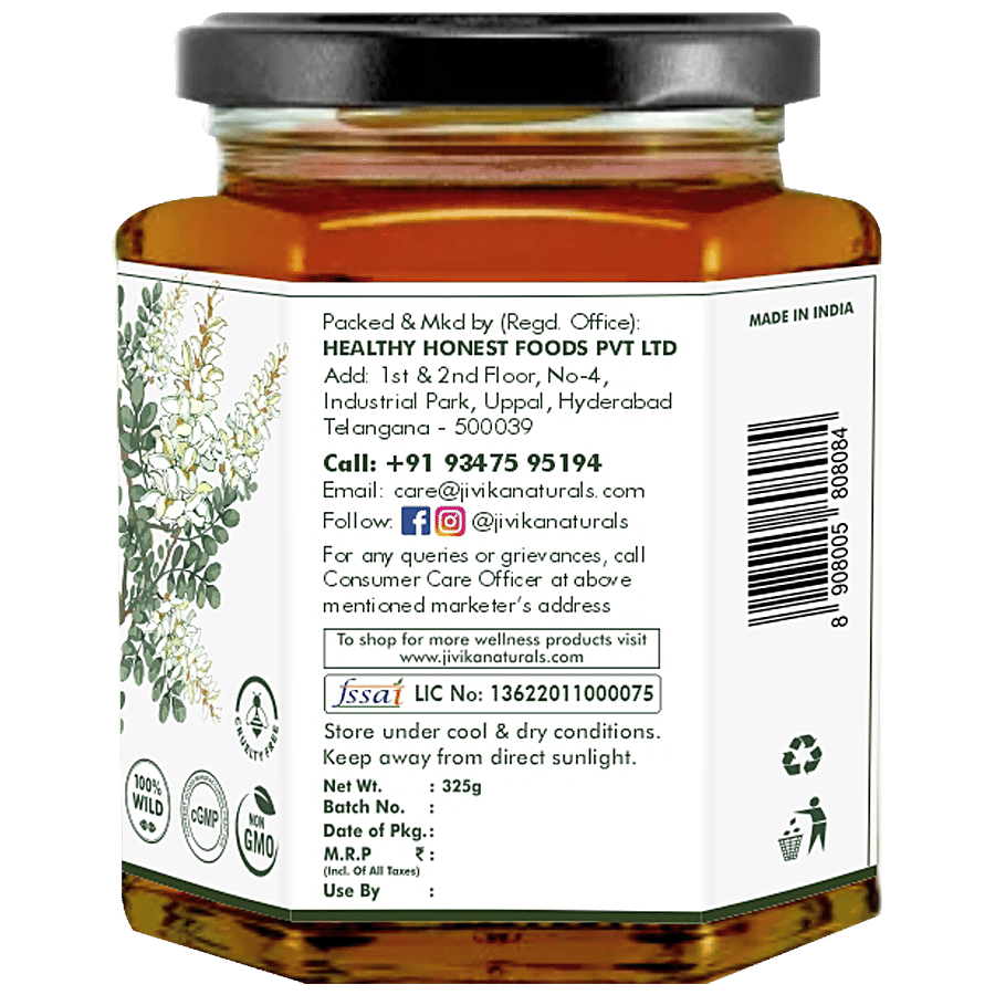 Jivika Naturals Organic Acacia Flora Honey - 100% Wild