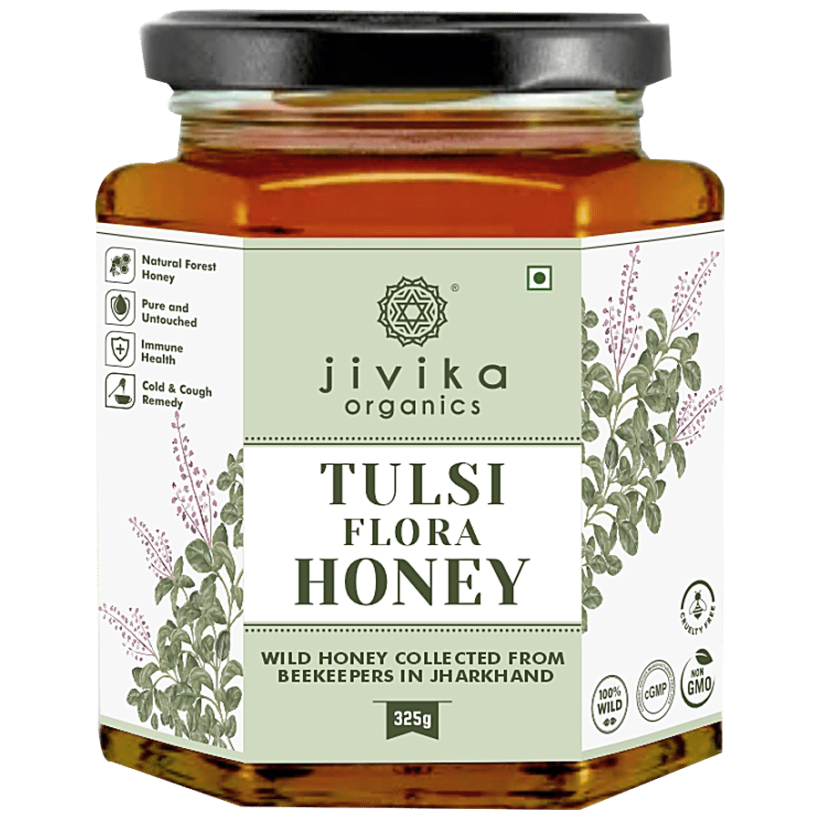 Jivika Naturals Organic Tulsi Flora Honey - 100% Wild