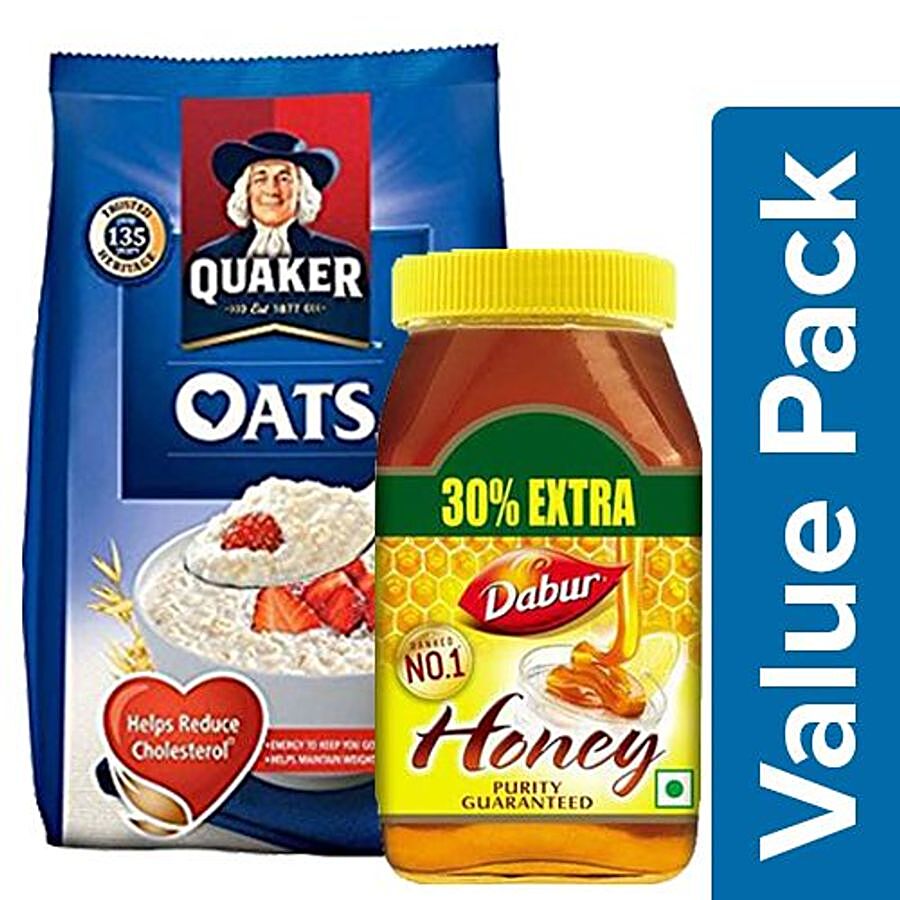 bb Combo Dabur  World's No.1 Honey Brand 500 g + Quaker Oats 1 kg