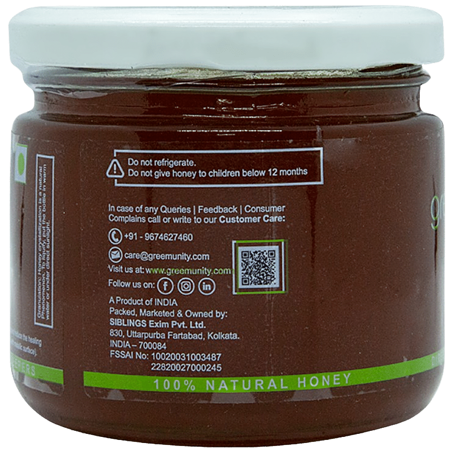 greemunity Litchi Honey Raw - Sourced From Beekeepers