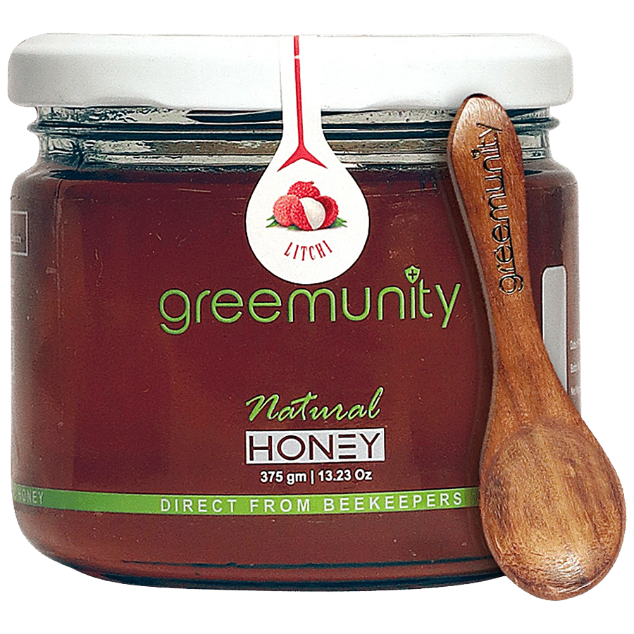 greemunity Litchi Honey Raw - Sourced From Beekeepers