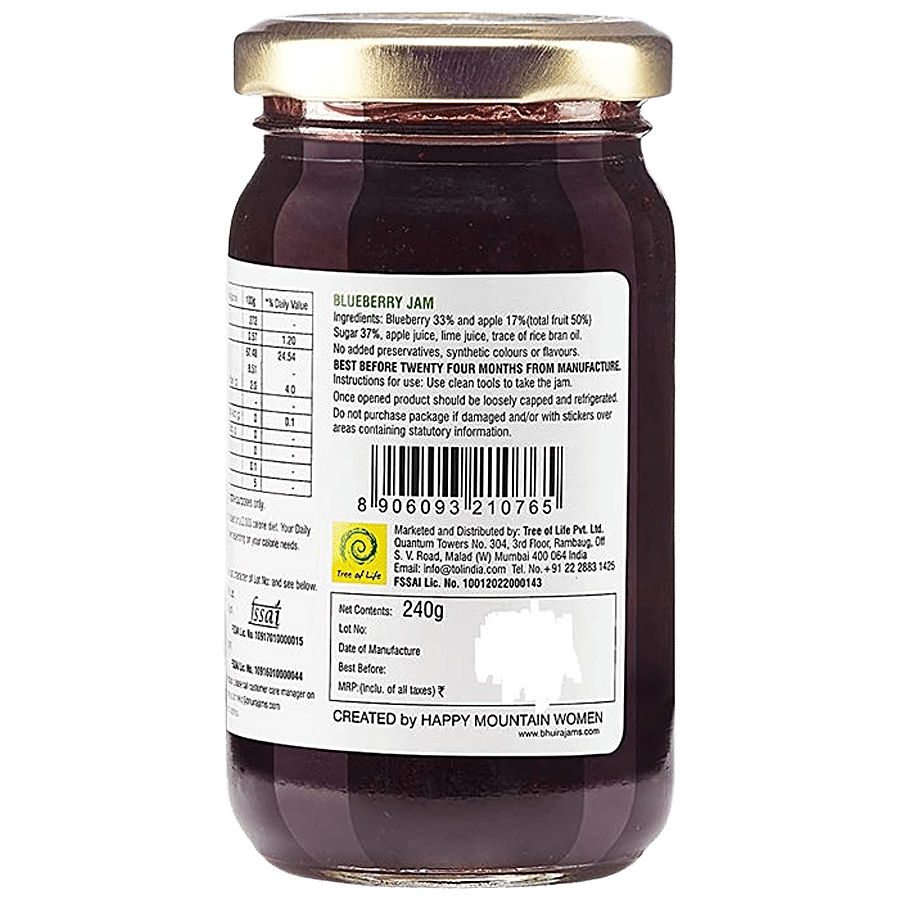 BHUIRA  Blueberry Jam - No Added Preservatives & Artificial Colours