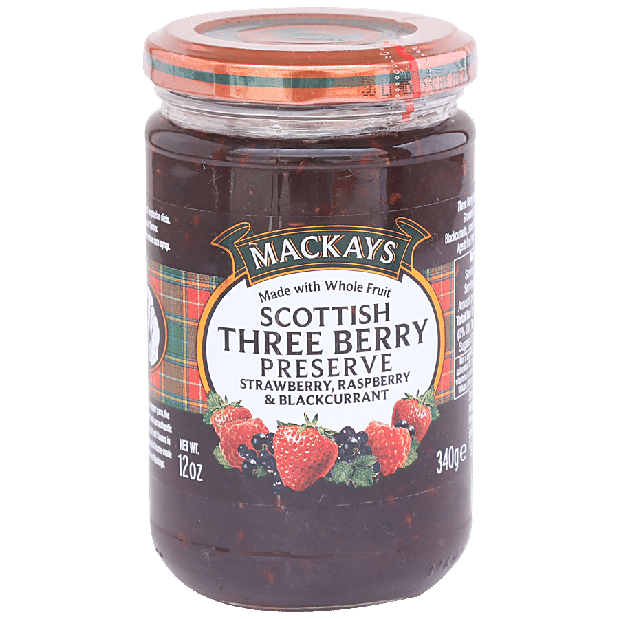 Mackays Scottish Three Berry Preserve - Strawberry