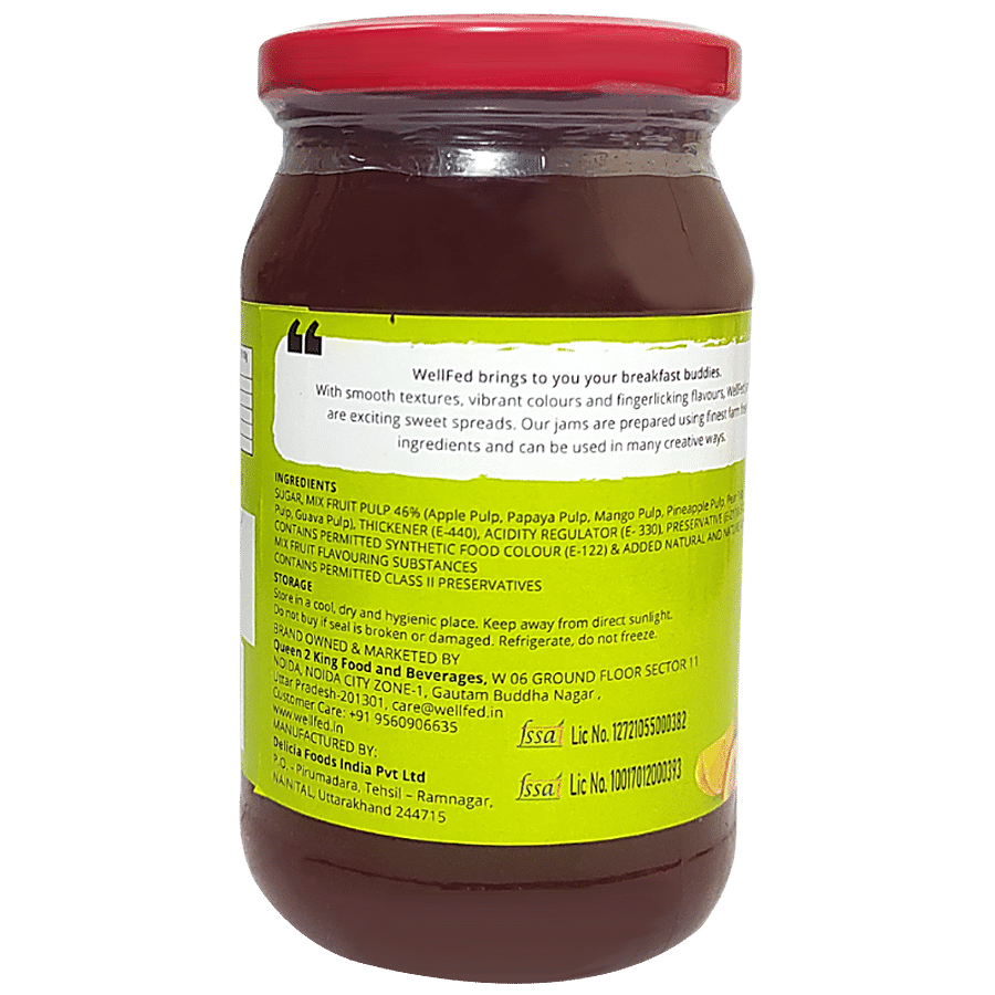 Well Fed Mix Fruit Jam - Smooth Texture