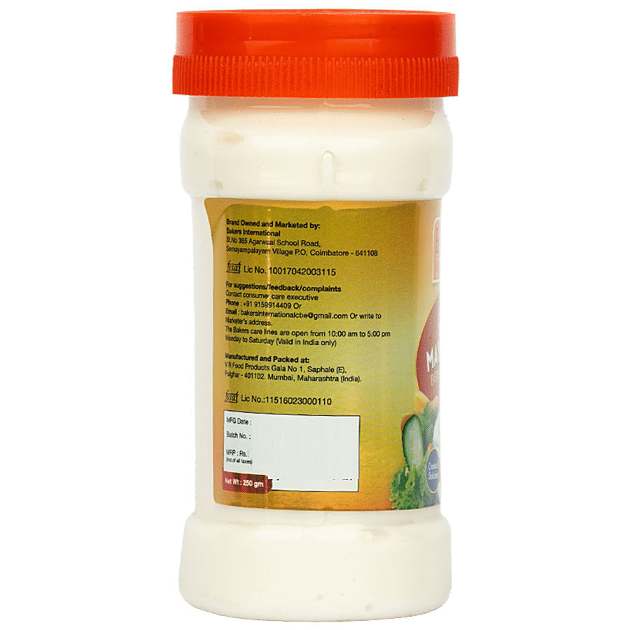 BAKERS Mayonnaise Eggless - 100% Pure