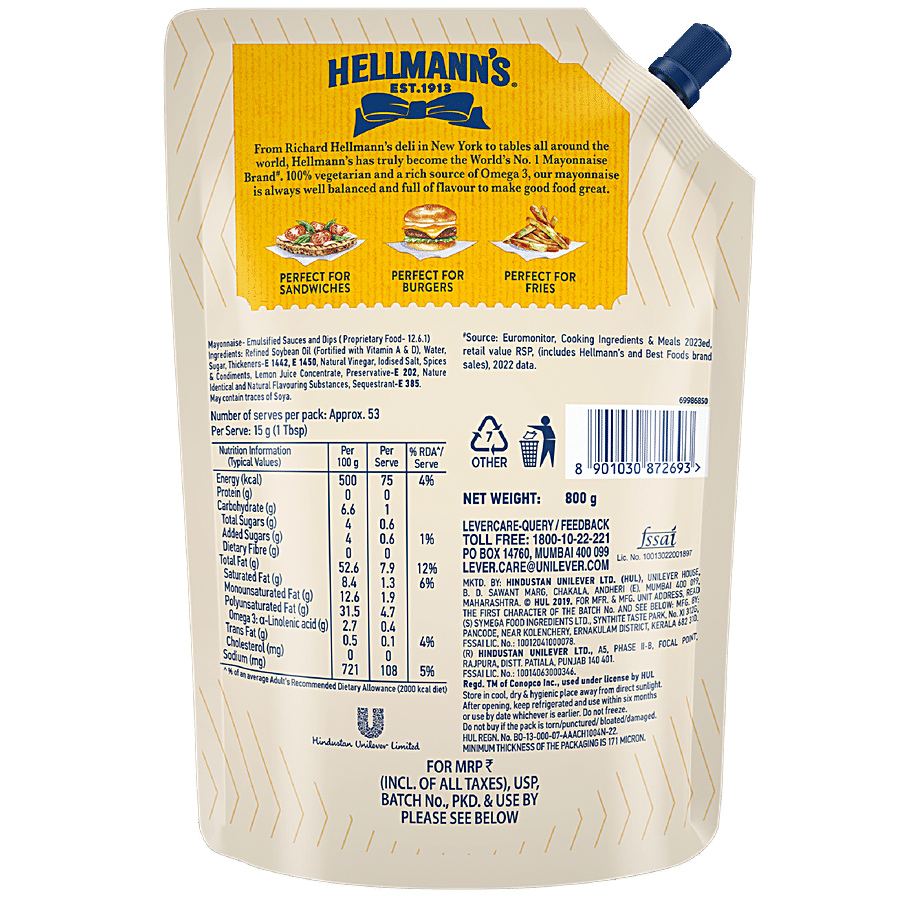 Hellmann's Real Mayonnaise - Eggless