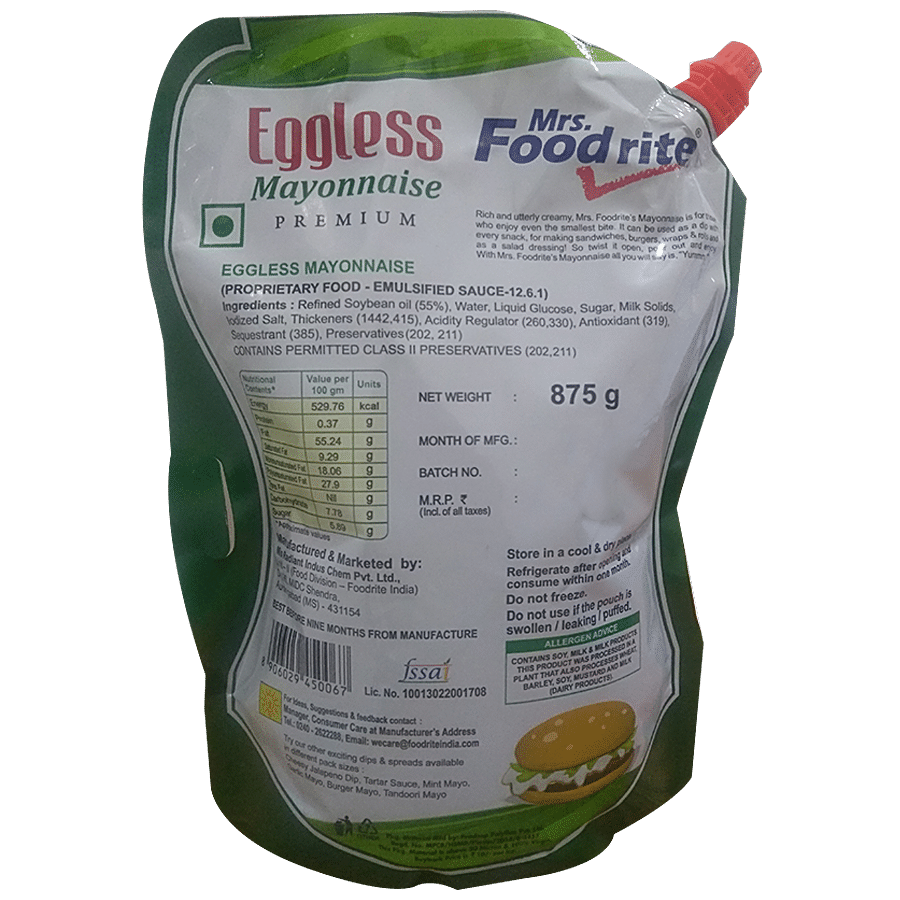 Mrs.Food Rite Eggless Mayonnaise - Premium