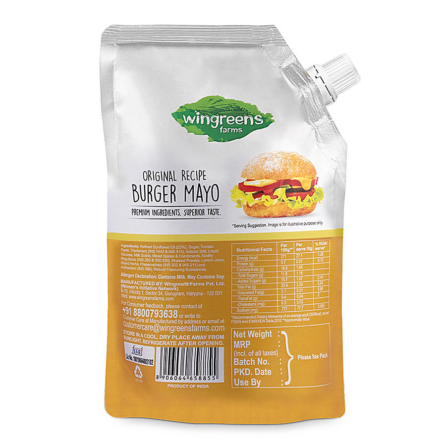 Wingreens Farms Burger Mayo - Original Recipe