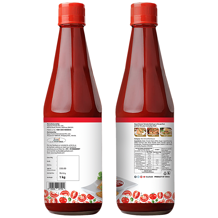 Keya Classic Tomato Ketchup - Tangy & Sweet