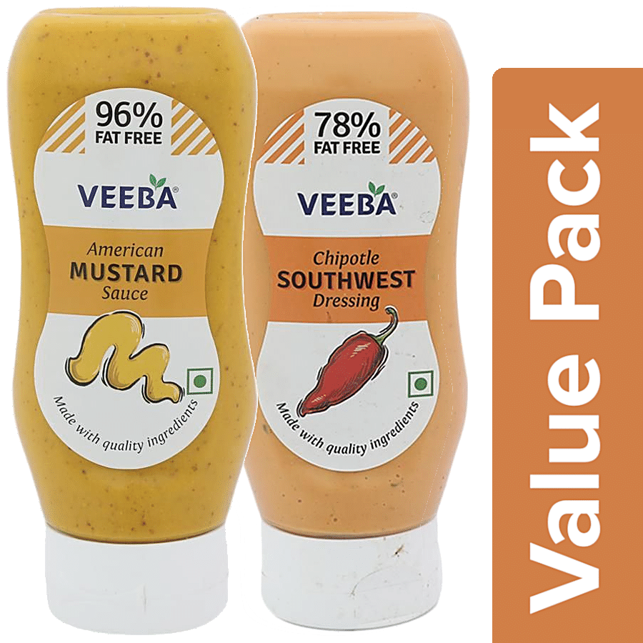 VEEBA American Mustard Sauce 310 g + Chipotle Southwest Dressing 300 g