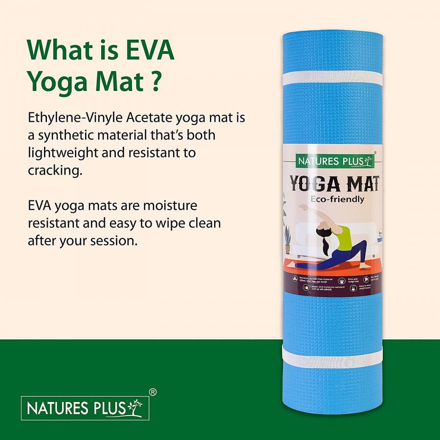 NATURES PLUS Yoga Mat 6 Mm - Blue