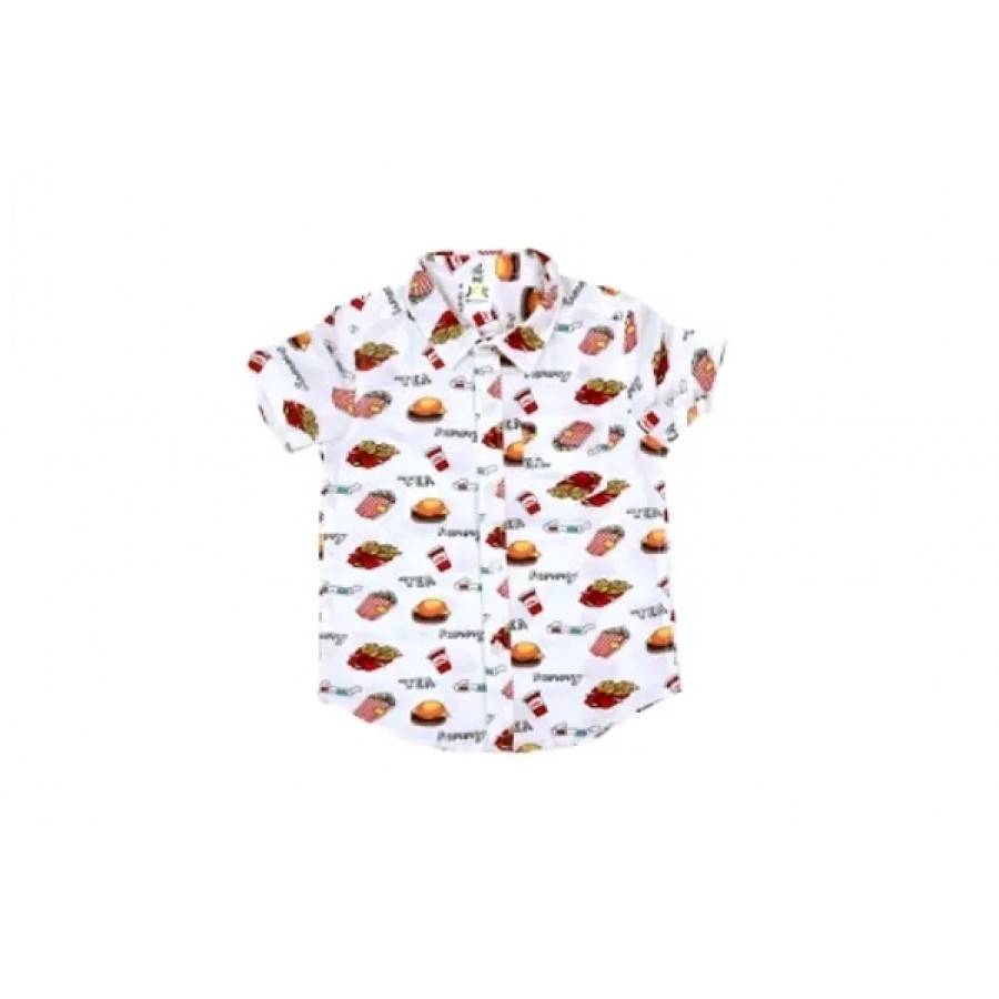 Boys Regular Fit Printed Casual Shirt