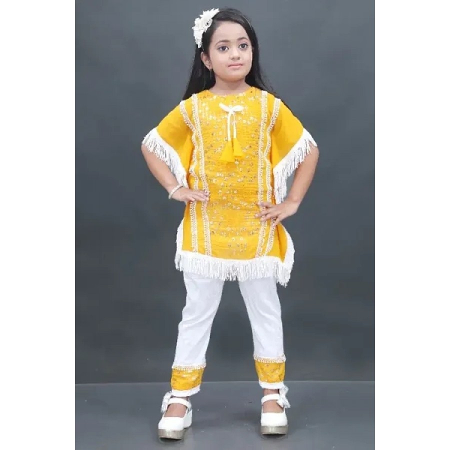 Girls Kids Kaftan Dress Party Wear