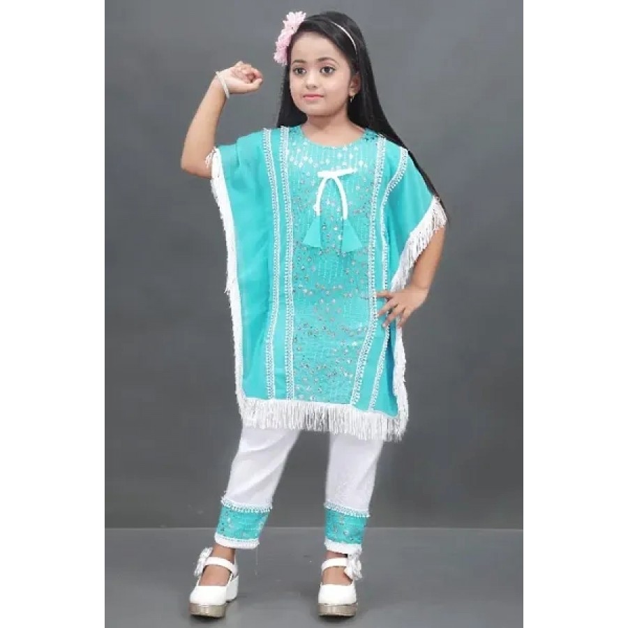 Girls Kids Kaftan Dress Party Wear