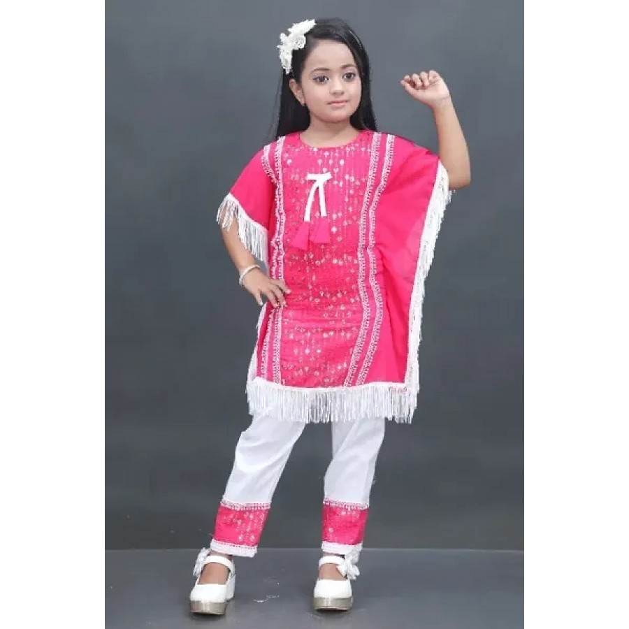 Girls Kids Kaftan Dress Party Wear