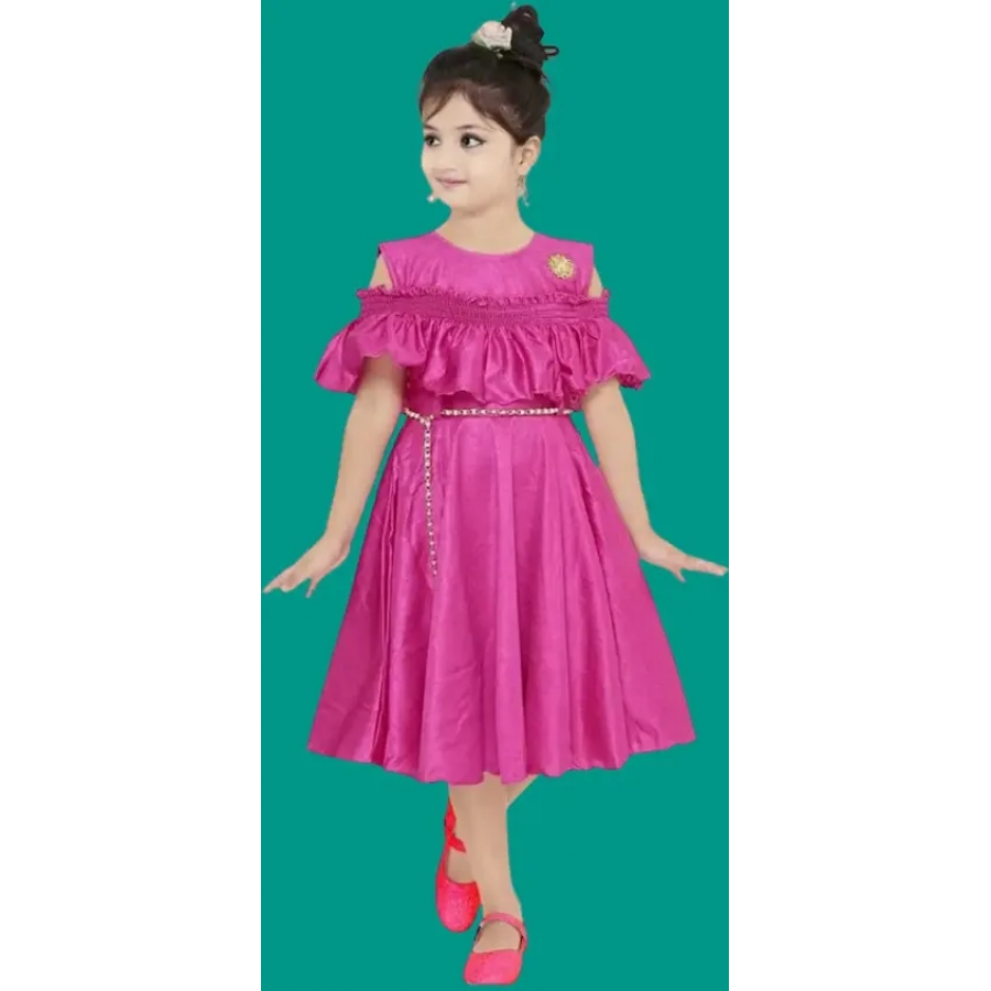 Girls Midi/Knee Length Party Dress