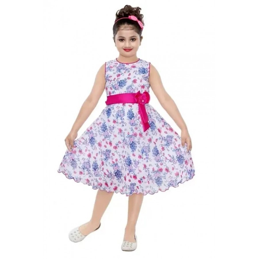 KIRDEE Girls Knee Length Party Dress