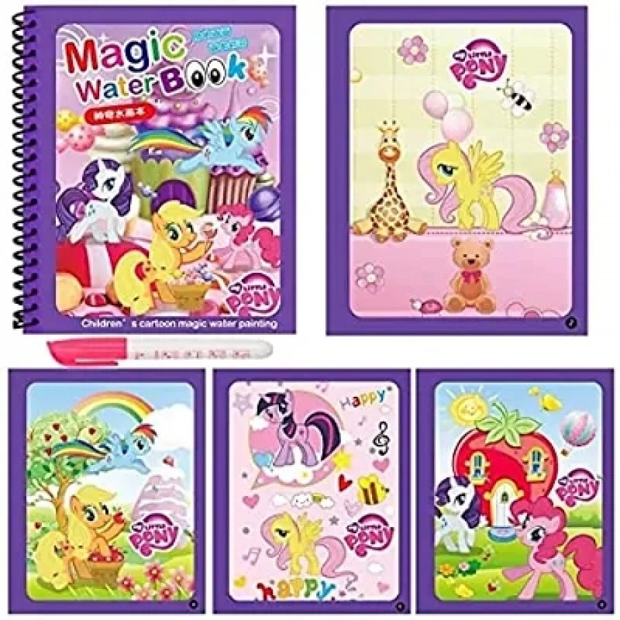 Re-Usable Magic Colouring Water Book Doodle With Magic Pen Painting Board- Pack Of 3