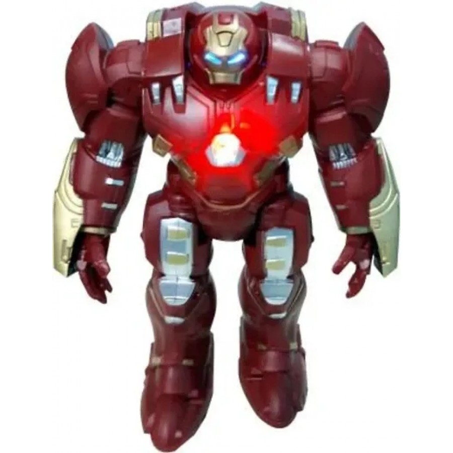 Jnk 9 Inches Avengers Hulk Buster Moving Robot Toy With Lights And Sound