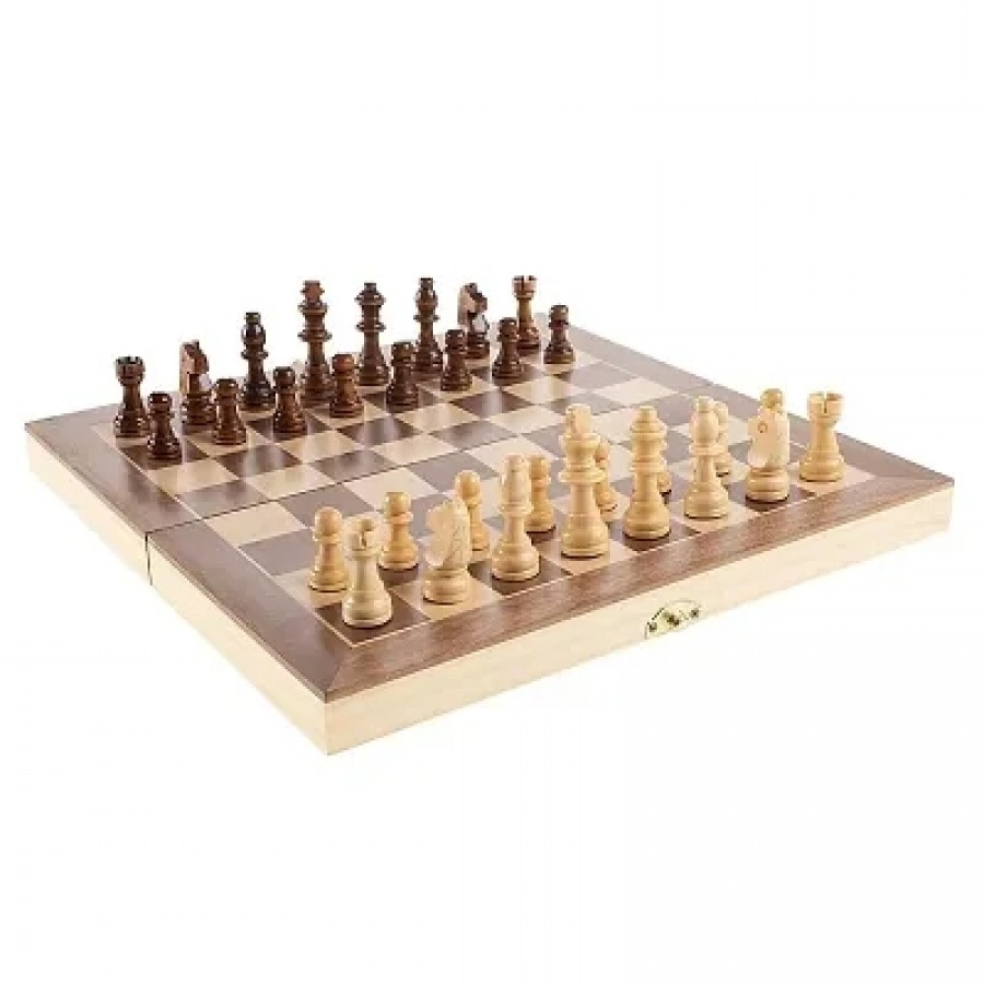 Aimer Wooden Chess 13 Inch  Foldable Wooden Chess With 32 Chess Coins