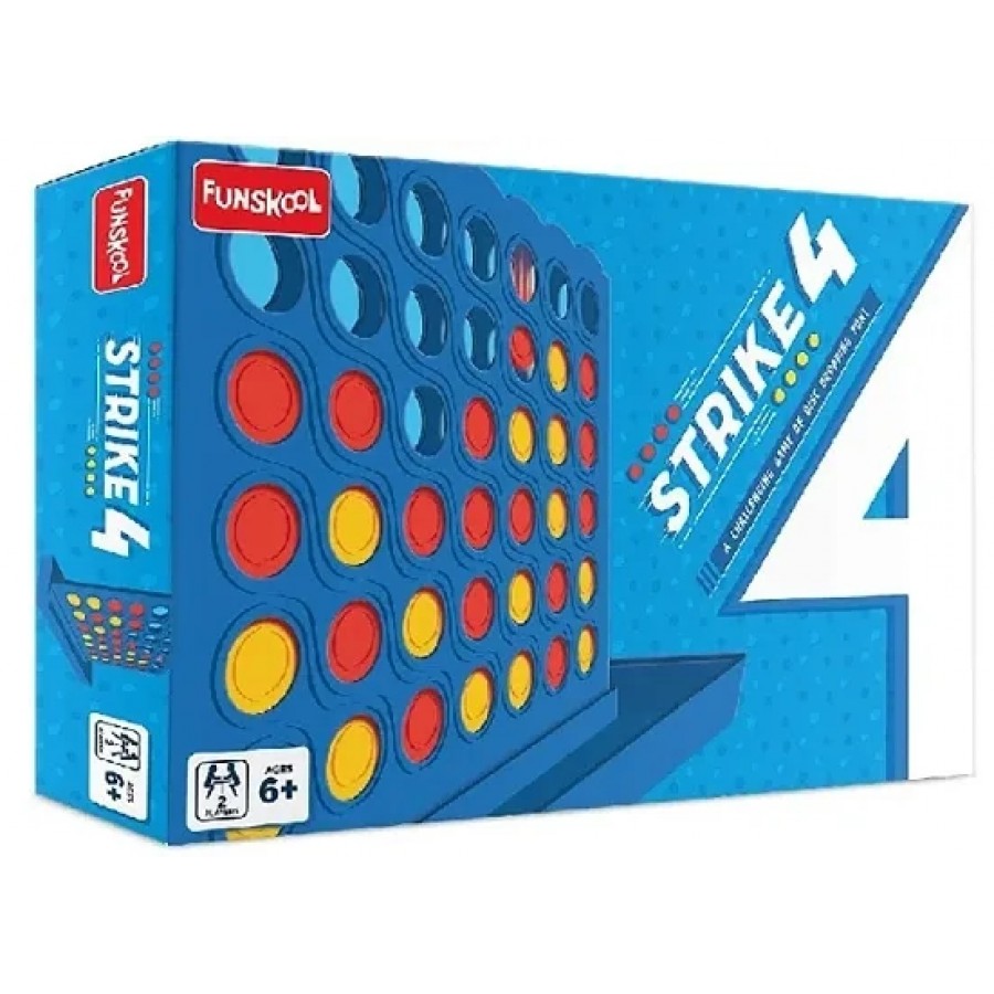 Strike 4, Classic disc Dropping Game, Get 4 in a Row, Connect Game, 2 Players, 6  Above