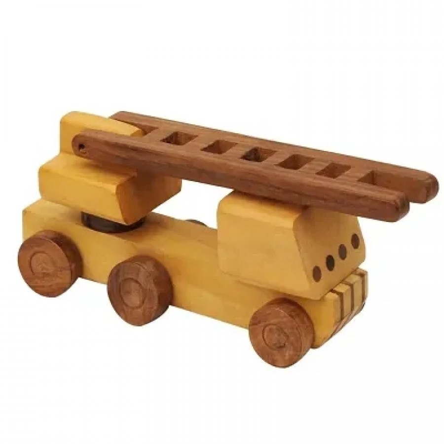 Beautiful Wooden Fire Brigade Moving Toy