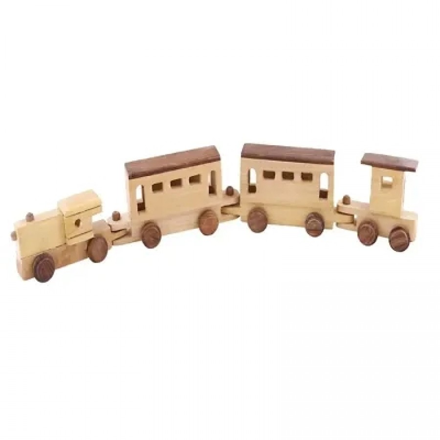 Brown Wooden Engine  Train Toy