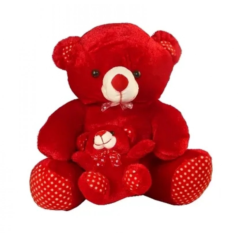 Mother and Son Teddy Red