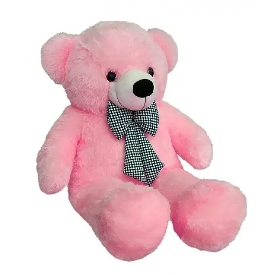 Pink Fur Filled With Pure Fiber Teddy Bear ( 3 Feet )