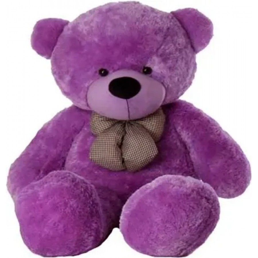 Purple Fur Filled With Pure Fiber Teddy Bear ( 3 Feet )