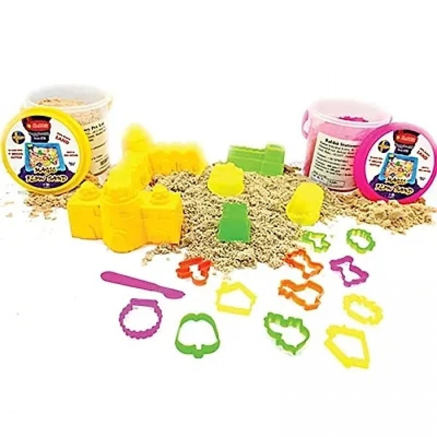 Rabbit 2 Sand Buckets Combo 1Kg (Beach-Pink)