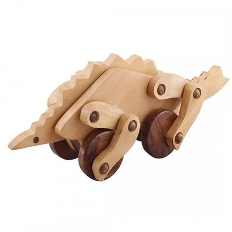 Wooden Dinosaur - Stegosaurus Moving Toy