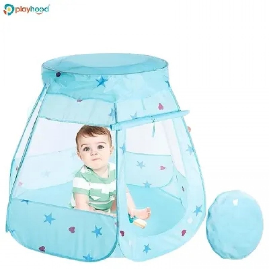 Playhood Blue Star Pop-Up Play Tent House for Kids, Girls and Boys Pack of 1 (without Balls)