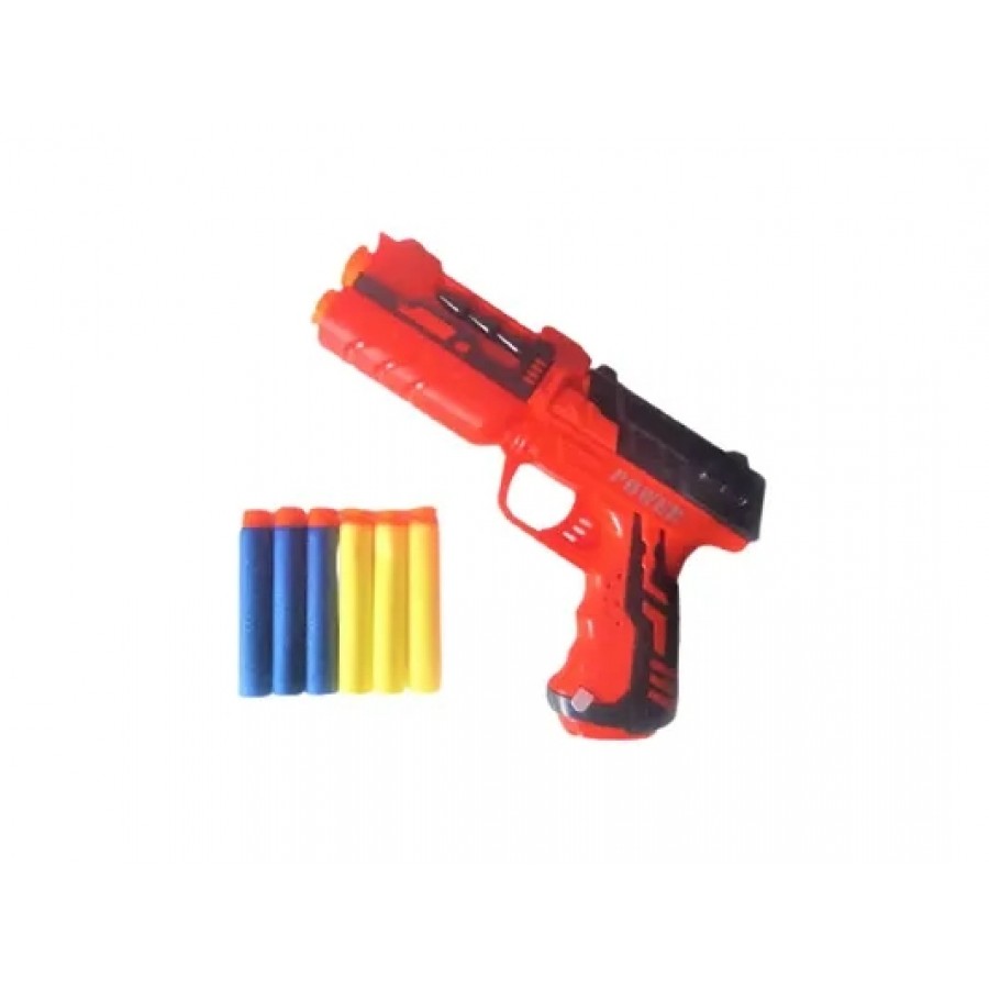 power gun air gun with 6 BULLET with shoking sound