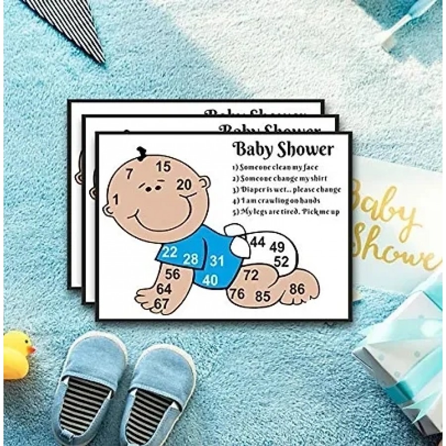 Baby Shower Special Baby Tambola Baby Shower Game Leafs (Pack of 100 Leaf)