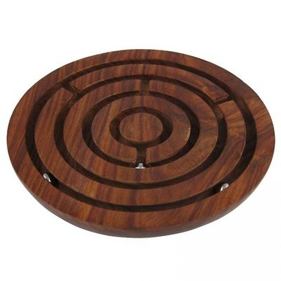 Wooden Labyrinth Board Game Ball In Maze Puzzle Goli Game Handcrafted In India - Christmas Jigsaw Puzzle