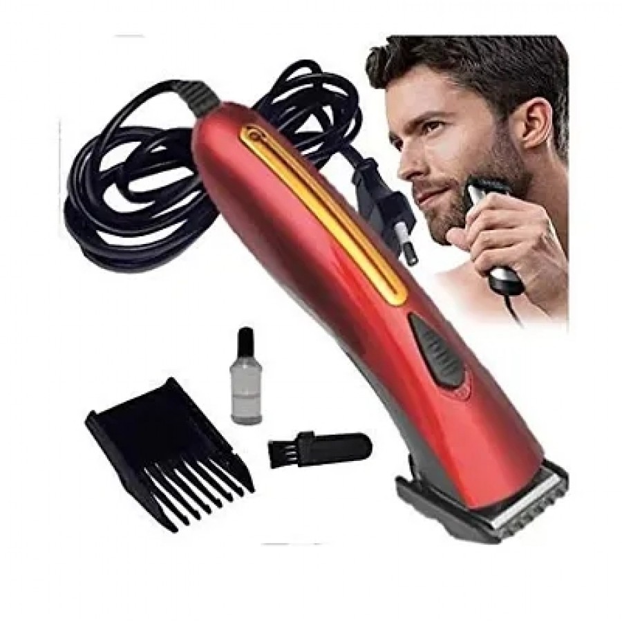 201B Electric Trimmer, (Red and white) PACK OF 1