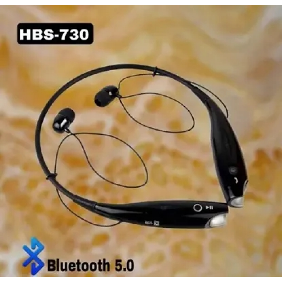 Best Quality Wireless Sport Stereo Bluetooth Headset HBS-730 Neckband N258 Bluetooth Headset  (Black, In the Ear)