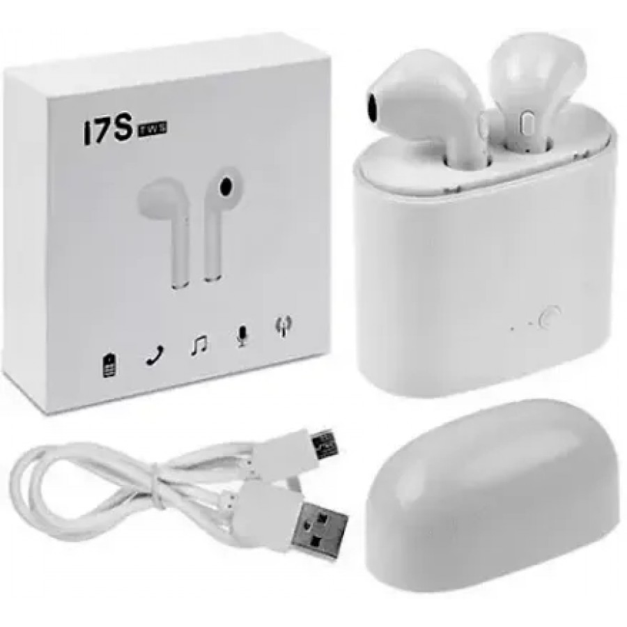 TWS I7S TWINS BT Bluetooth Headset  (White, True Wireless)