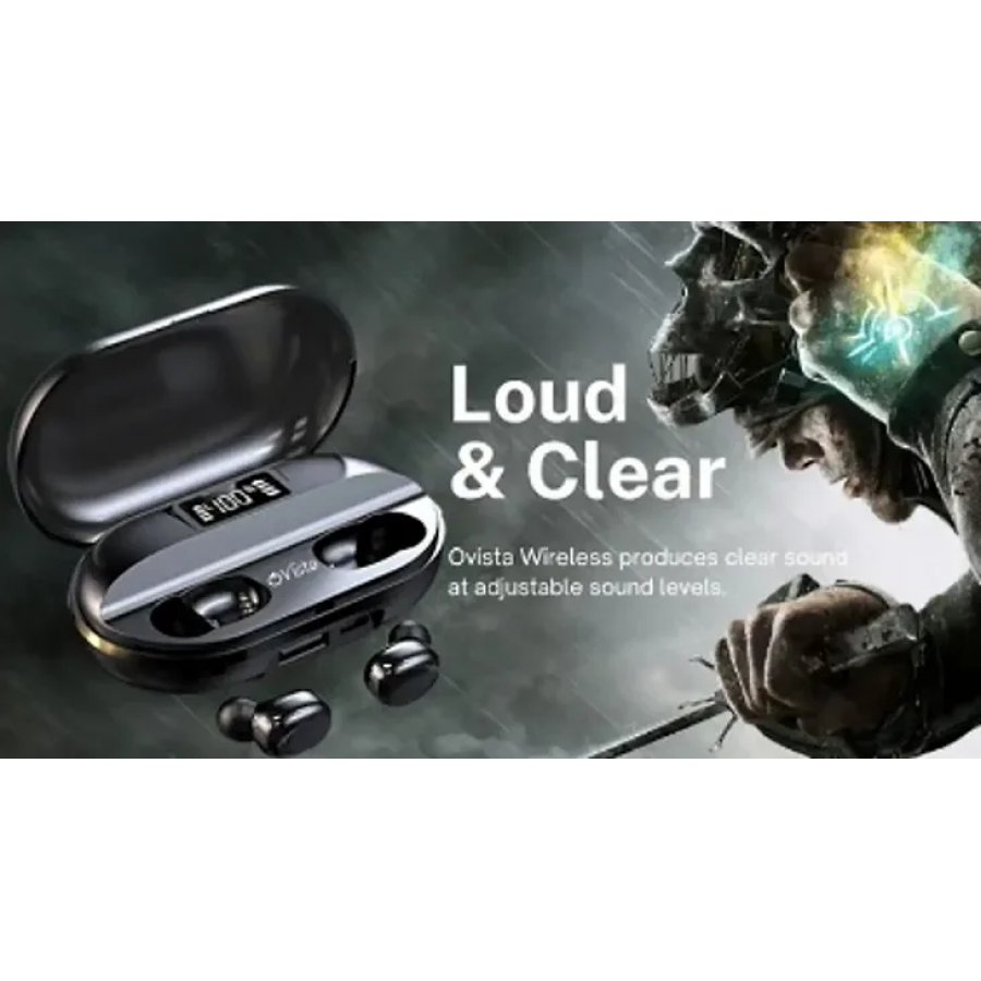 Wireless Earbuds with Mic for Crystal Clear Calls (Black) Bluetooth Headset  (Black, True Wireless)