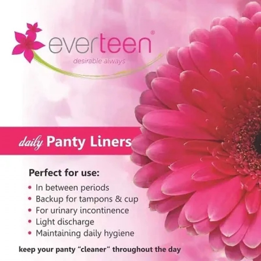 everteen Daily Panty Liners With Antibacterial Strip For Light Discharge  Leakage In Women - 3 Pack (36pcs)